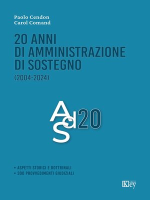 cover image of 20 anni di Amministrazione di Sostegno